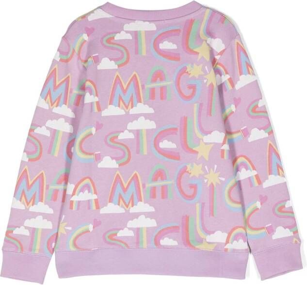 Stella McCartney Kids Sweater met print Paars