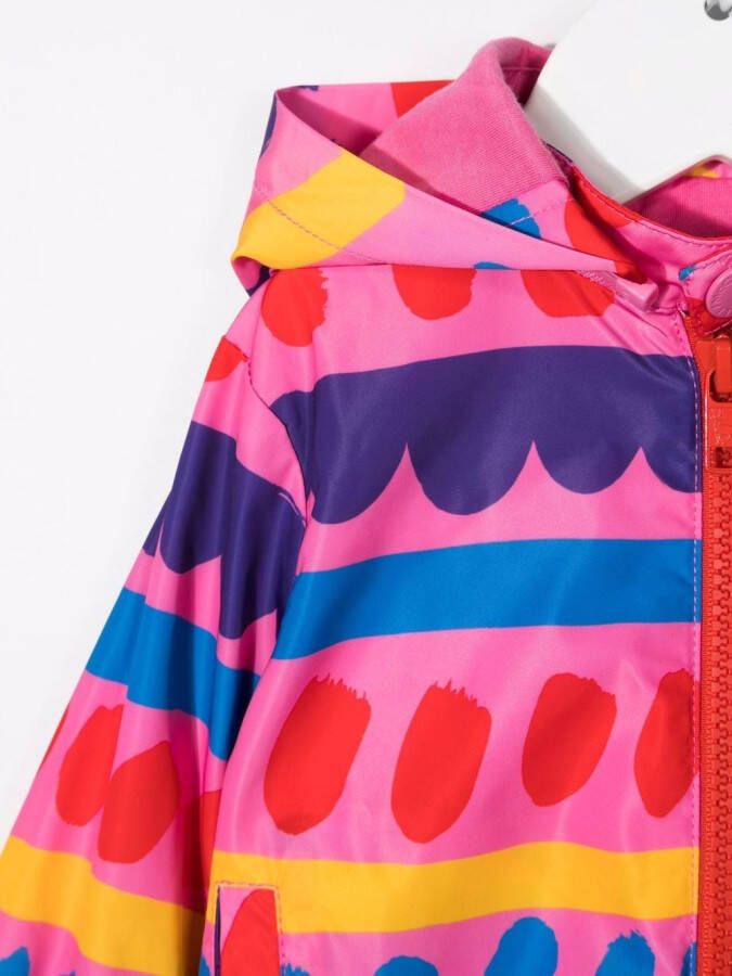 Stella McCartney Kids Hoodie met geometrische print Roze
