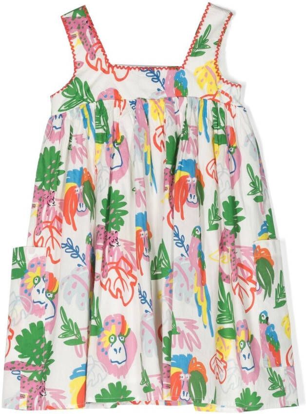 Stella McCartney Kids Jurk met print Wit