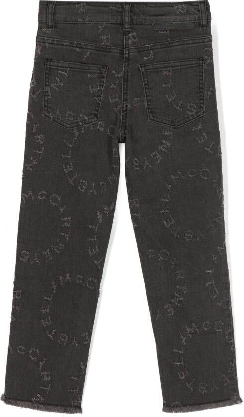 Stella McCartney Kids Jeans met geborduurd logo Grijs