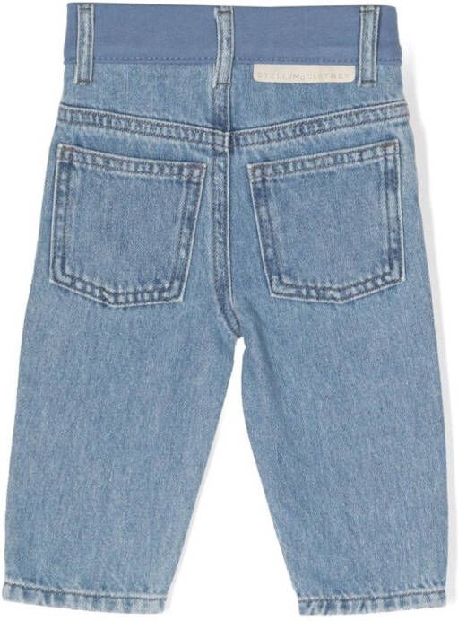 Stella McCartney Kids Jeans met logopatch Blauw