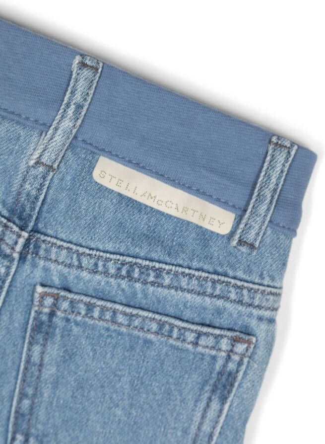 Stella McCartney Kids Jeans met logopatch Blauw