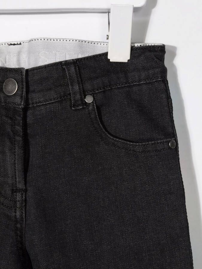 Stella McCartney Kids Jeans met logostreep Zwart