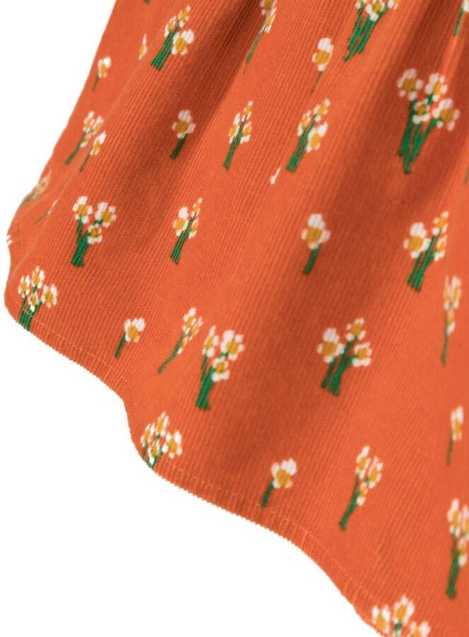 Stella McCartney Kids Jurk met bloemenprint Oranje