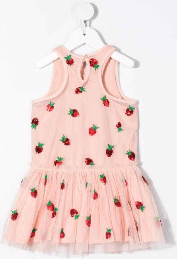 Stella McCartney Kids Jurk met borduurwerk Roze