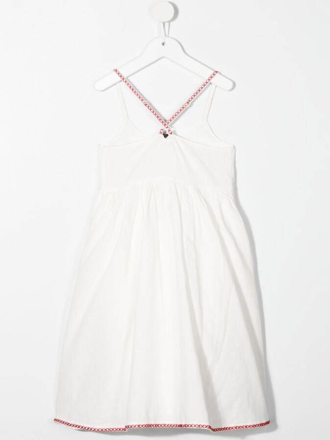 Stella McCartney Kids Jurk met borduurwerk Wit