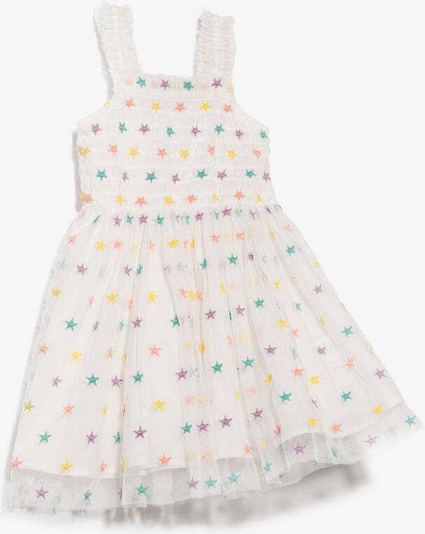 Stella McCartney Kids Jurk met geborduurde ster Wit