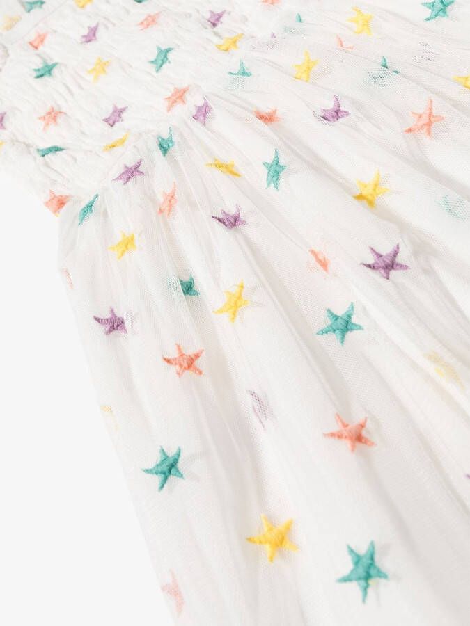 Stella McCartney Kids Jurk met geborduurde ster Wit