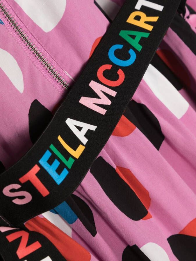Stella McCartney Kids Jurk verfraaid met logo Roze