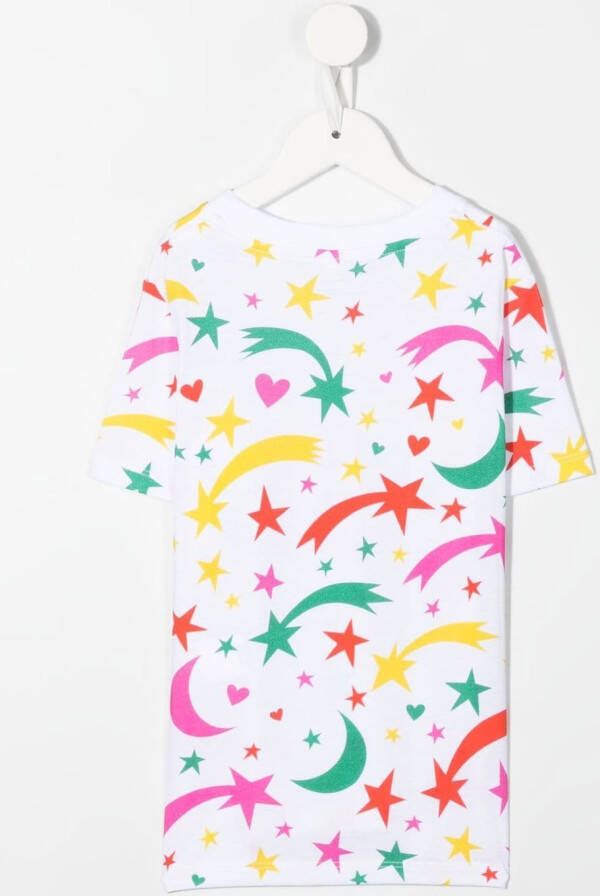 Stella McCartney Kids Katoenen T-shirt Wit