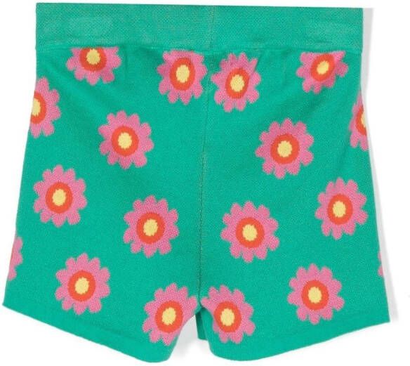 Stella McCartney Kids Shorts met bloemenprint Groen