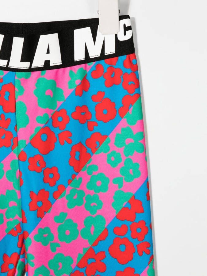 Stella McCartney Kids Legging met bloemenprint Roze
