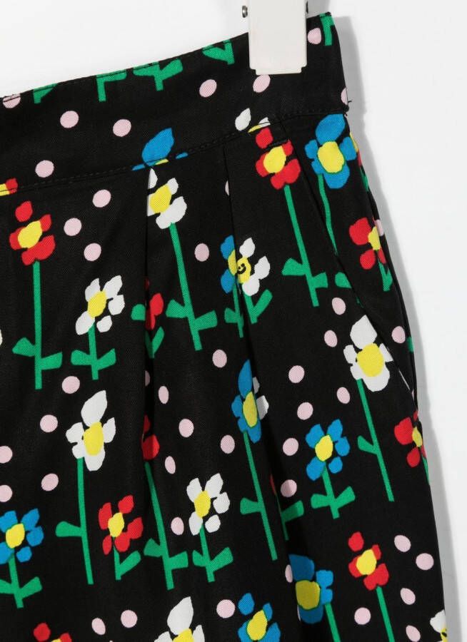 Stella McCartney Kids Legging met bloemenprint Zwart