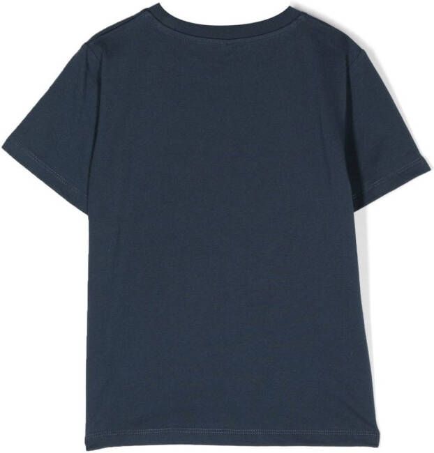 Stella McCartney Kids T-shirt met logoprint Blauw