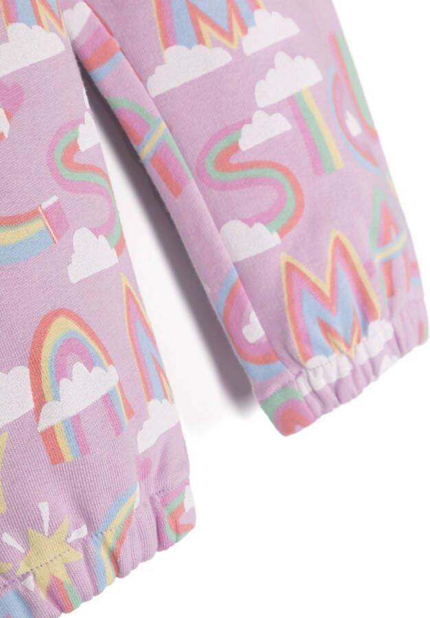 Stella McCartney Kids Broek met logoprint Paars