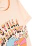 Stella McCartney Kids T-shirt met logoprint Beige - Thumbnail 3