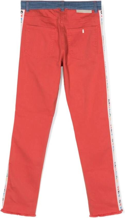 Stella McCartney Kids Jeans met logoband Blauw