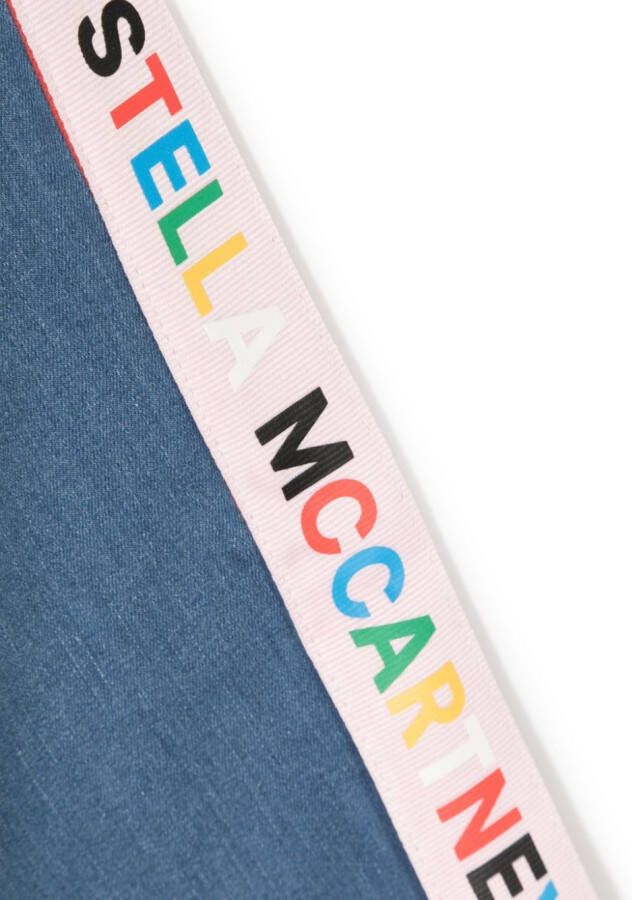 Stella McCartney Kids Jeans met logoband Blauw