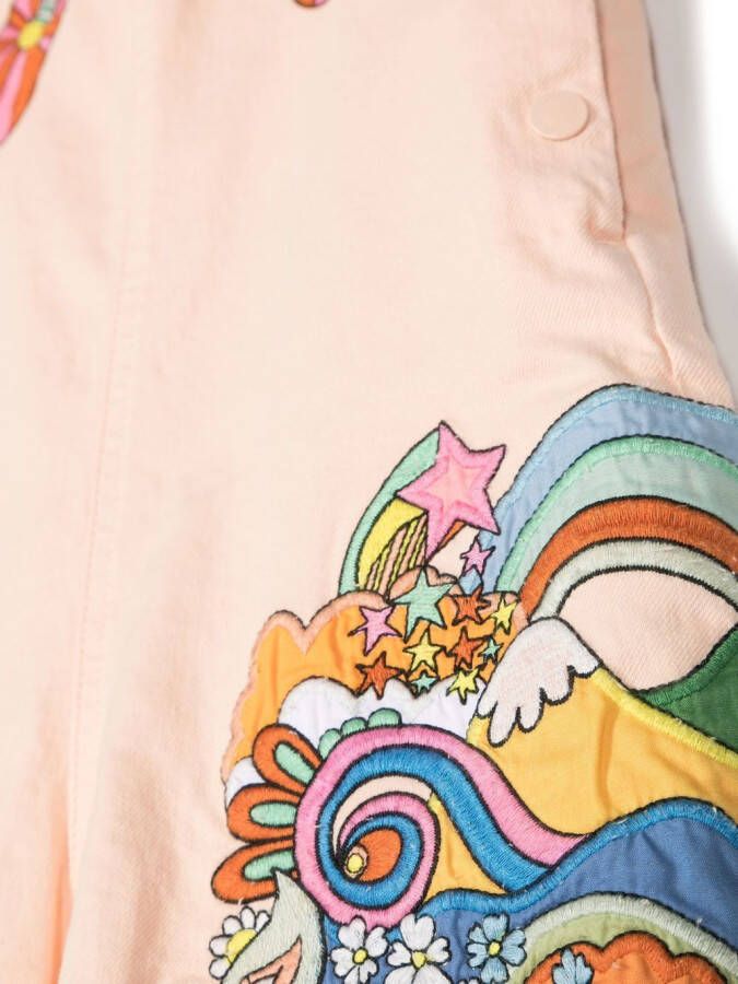 Stella McCartney Kids Playsuit met borduurwerk Roze