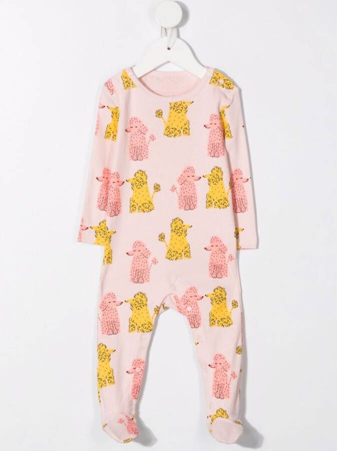 Stella McCartney Kids Romper met hondenprint Roze