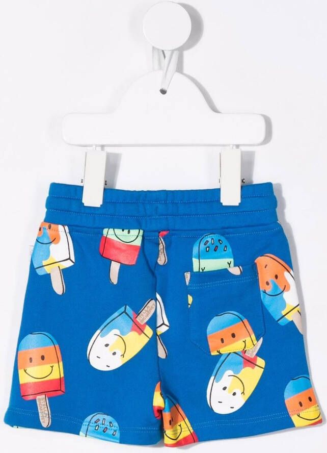 Stella McCartney Kids Shorts met print Blauw