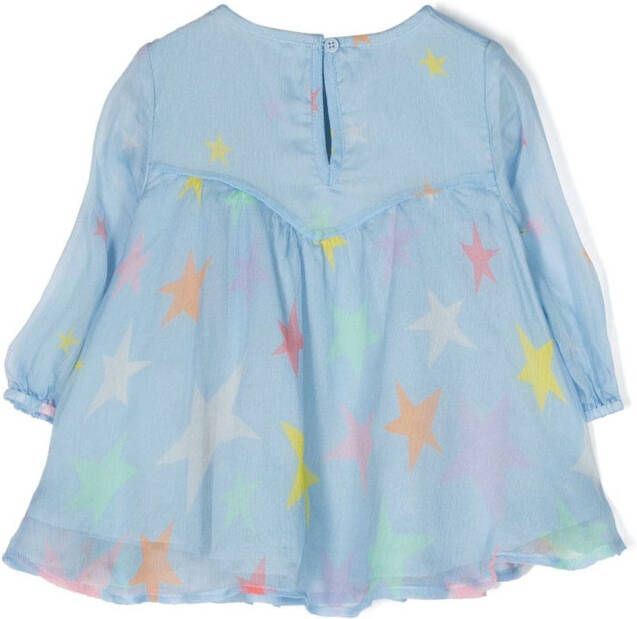 Stella McCartney Kids Shirt met sterprint Blauw