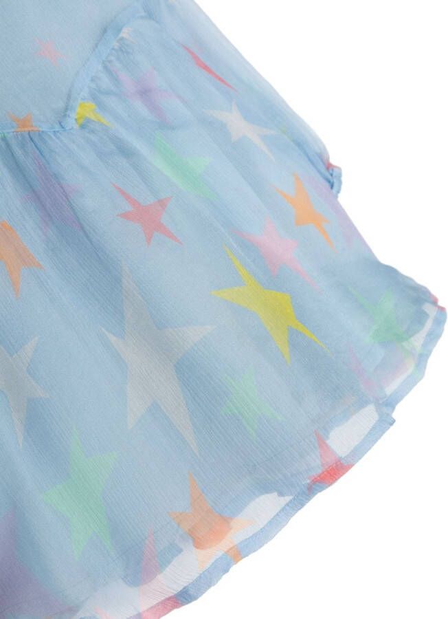 Stella McCartney Kids Shirt met sterprint Blauw