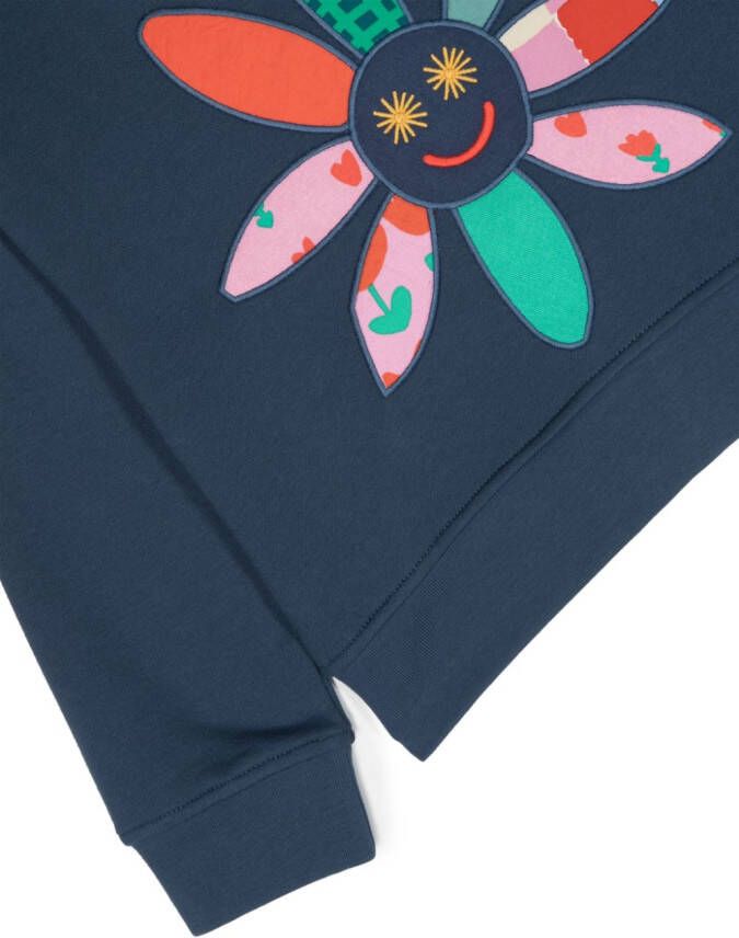 Stella McCartney Kids Sweater met geborduurde bloemen Blauw