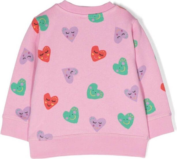 Stella McCartney Kids Sweater met hartprint Roze