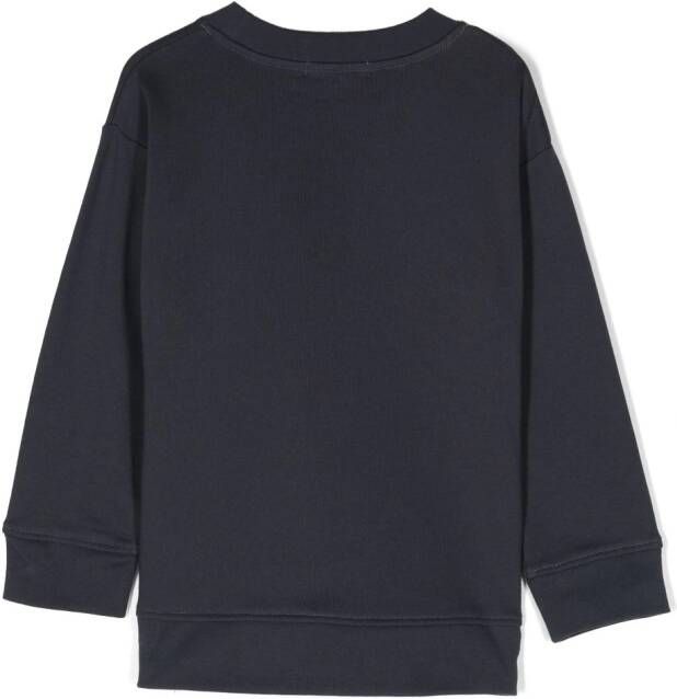 Stella McCartney Kids Sweater met logo-reliëf Blauw
