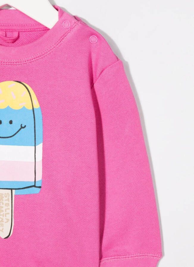 Stella McCartney Kids Sweater met logoprint Roze