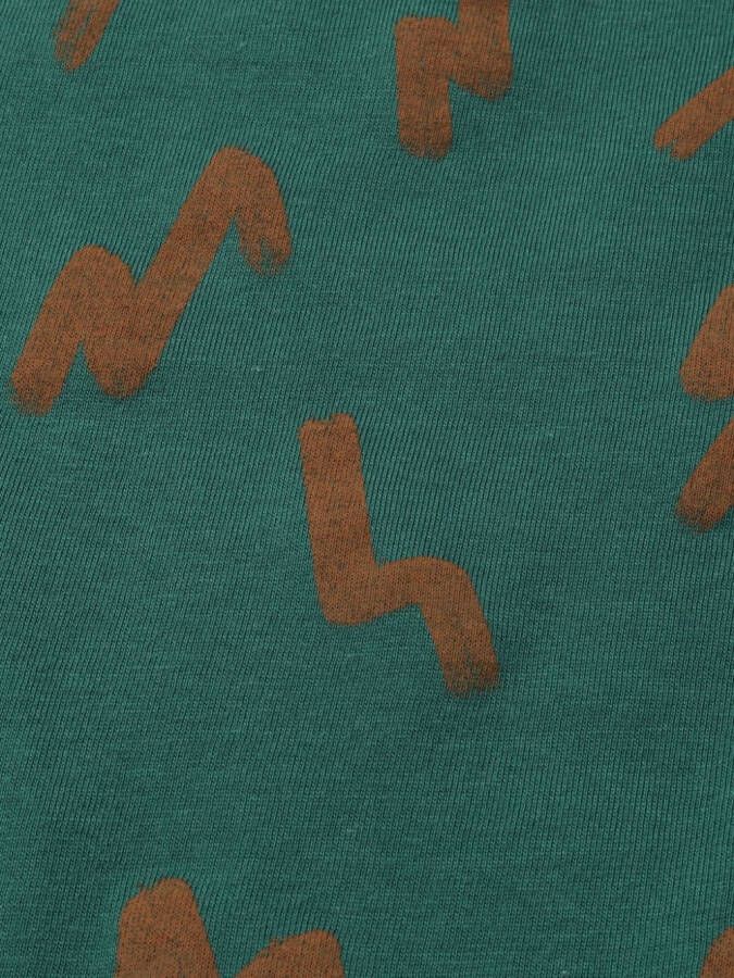 Stella McCartney Kids T-shirt met bliksemflitsprint Groen
