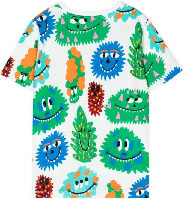 Stella McCartney Kids T-shirt met grafische print Veelkleurig