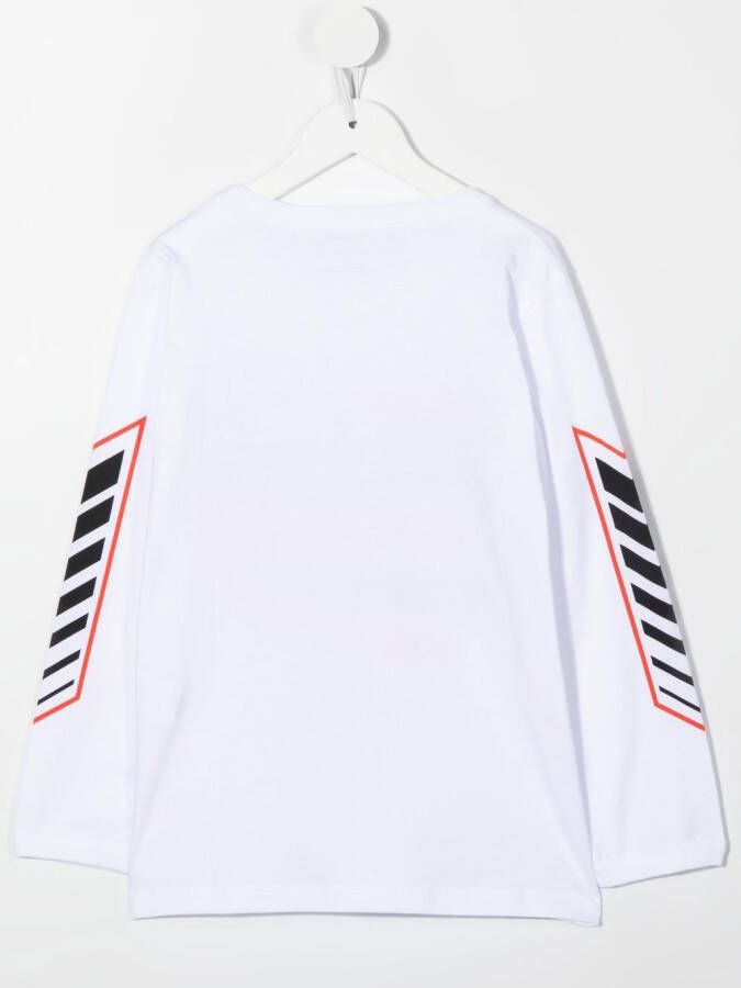 Stella McCartney Kids T-shirt met grafische print Wit