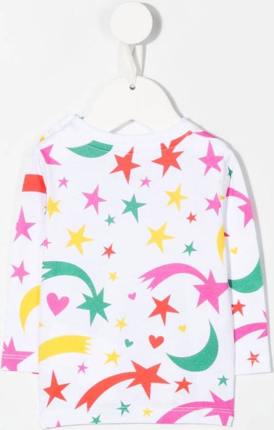 Stella McCartney Kids T-shirt met lange mouwen Wit
