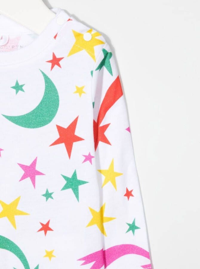 Stella McCartney Kids T-shirt met lange mouwen Wit
