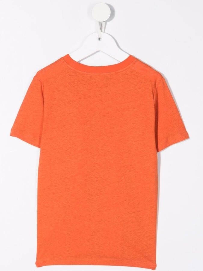 Stella McCartney Kids T-shirt met logo Oranje