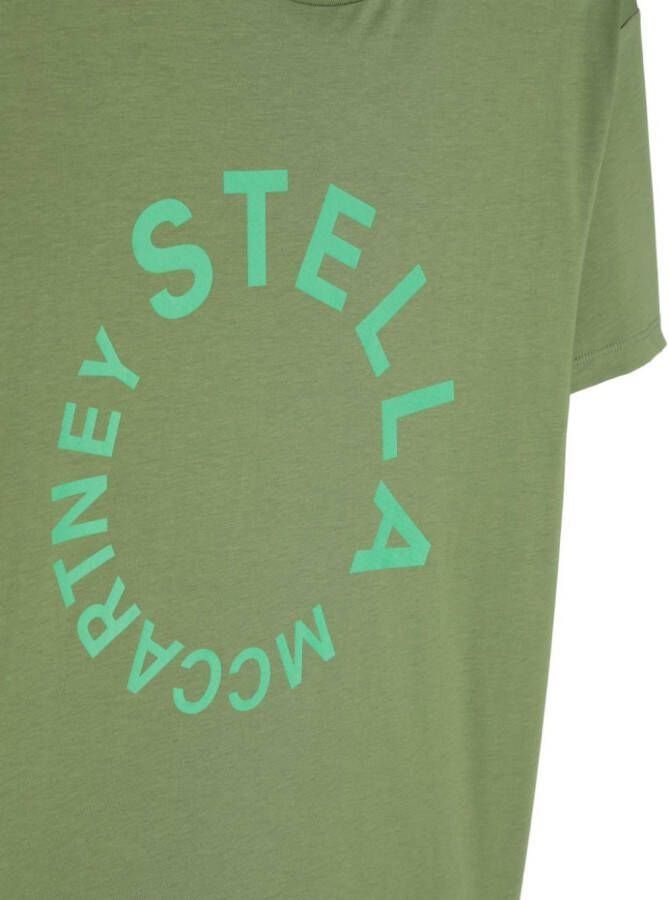 Stella McCartney Kids T-shirt met logoprint Groen