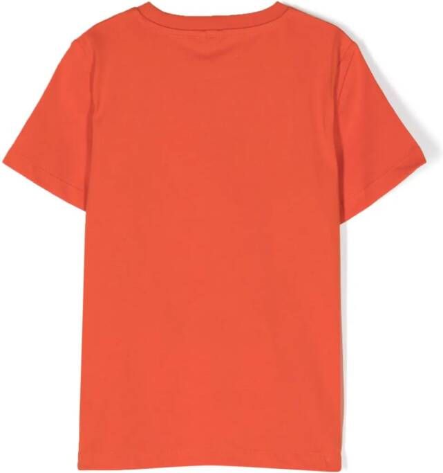 Stella McCartney Kids T-shirt met logoprint Oranje