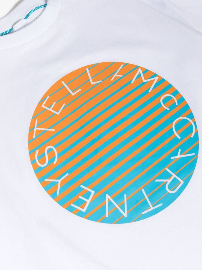 Stella McCartney Kids T-shirt met logoprint Wit