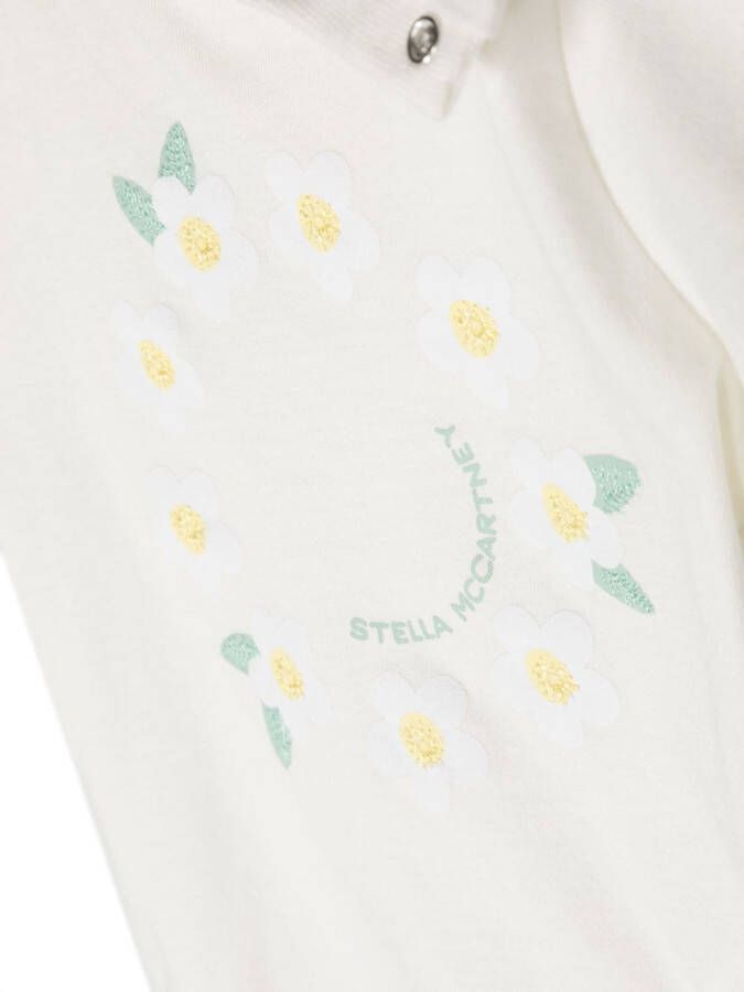 Stella McCartney Kids T-shirt met madeliefjesprint Wit