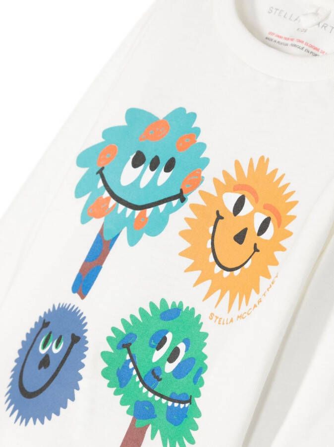 Stella McCartney Kids T-shirt met print Wit