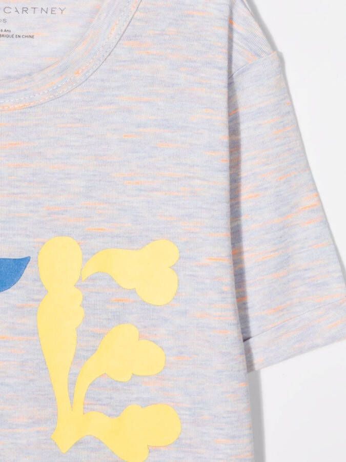 Stella McCartney Kids T-shirt met ronde hals Grijs