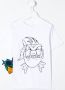Stella McCartney Kids T-shirt met vissenprint Wit - Thumbnail 4