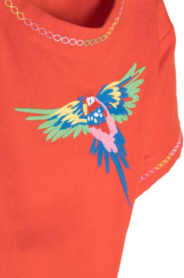 Stella McCartney Kids T-shirt met vogelprint Rood