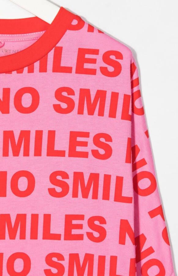 Stella McCartney Kids T-shirtjurk met grafische print Roze