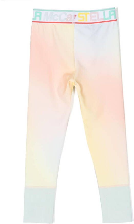 Stella McCartney Kids Legging met tie-dye print Geel