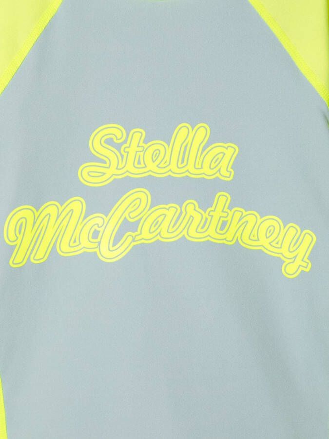 Stella McCartney Kids Top met logoprint Blauw