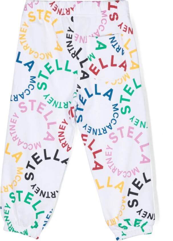 Stella McCartney Kids Trainingsbroek met logoprint Wit