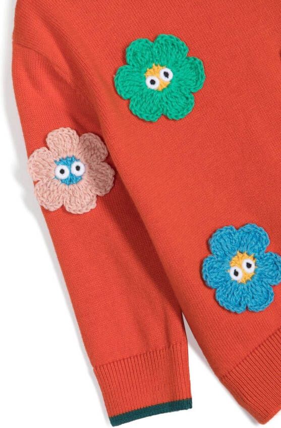 Stella McCartney Kids Trui met bloemenprint Oranje